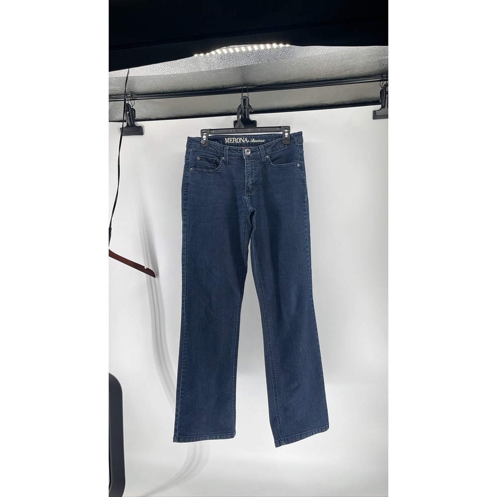 Merona Women's Bootcut Jeans Dark Wash Stretch Blue Denim sz 4